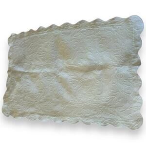 Pillowcase large sham white cottage shabby chic accent cover